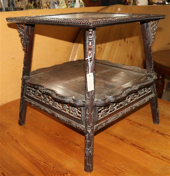 Late 19th century Anglo Chinese hardwood occasional table(-0